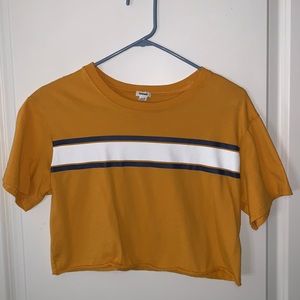 garage yellow cropped t-shirt